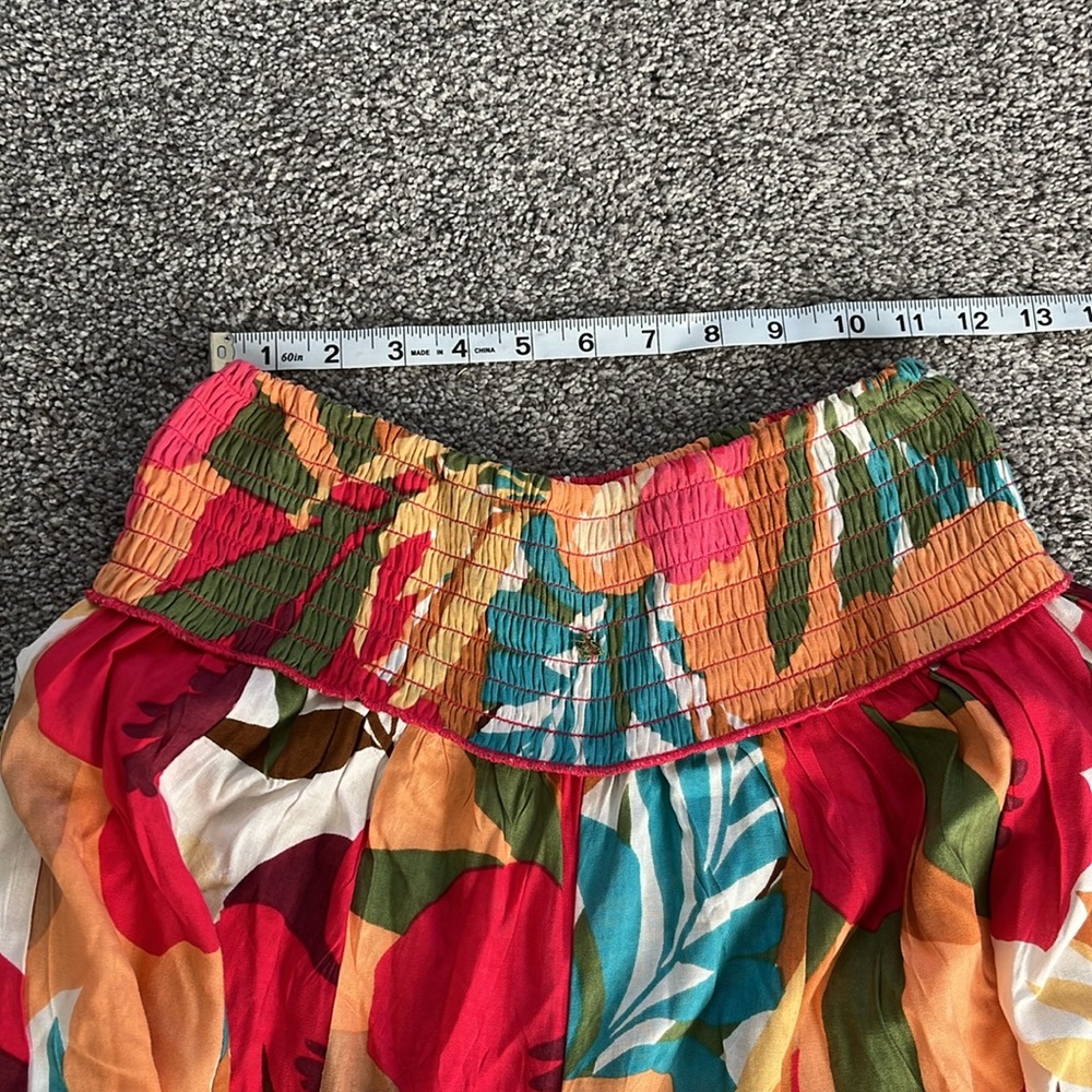 Wide Leg Tropical Print Palazzo Pants - Pink Multi - Picture 5 of 7